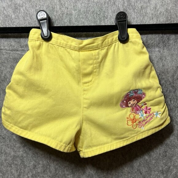 Vintage Y2K Strawberry Shortcake Shorts 18 Months Girls Yellow‎ 2007 - Picture 1 of 10